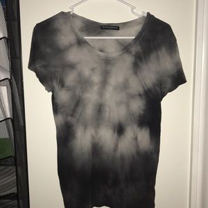 Black and Grey Tie Dye Brandy Melville Tee